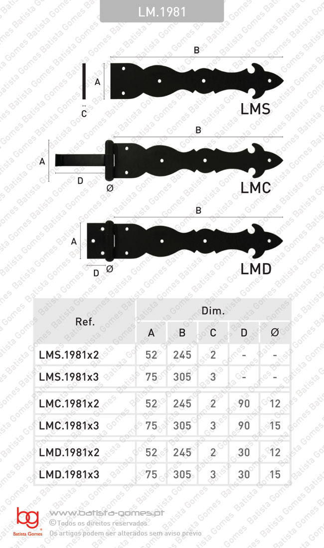 Lemes para portadas - A�o Lacado Preto